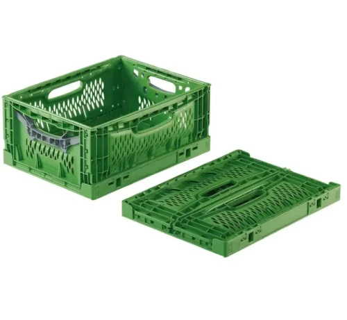 Plastikowy pojemnik składany do logistyki świeżej żywności, Clever Fresh Box advance 400x300x180 mm.