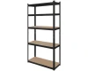 Regał magazynowy 180x90x40 cm metalowy czarny w aranżacji warsztatowej – Stamats.pl.