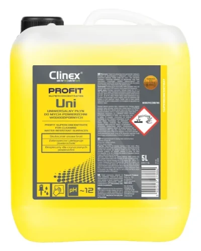 Clinex PROFIT Uni Uniwersalny płyn do mycia powierzchni wodoodpornych, butelka: 5L