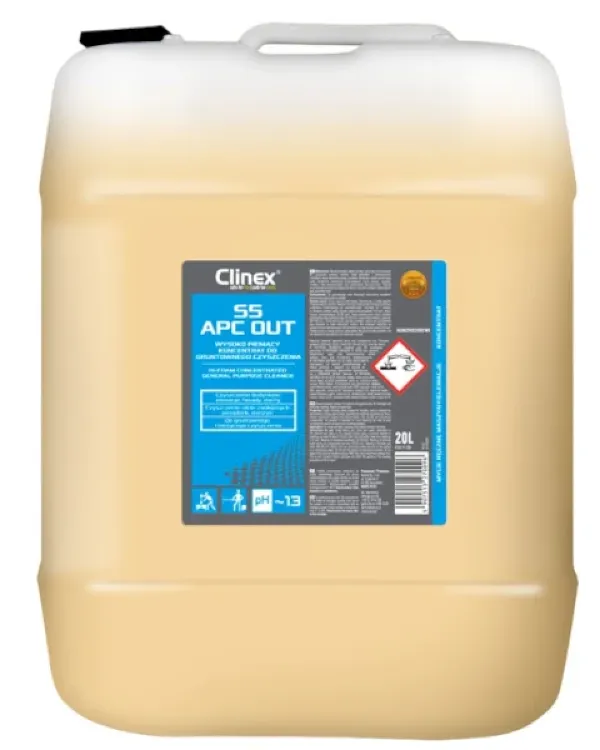 Clinex S5 APC OUT – Wysoko pieniący skoncentrowany środek do gruntownego czyszczenia, kanister: 20 L.