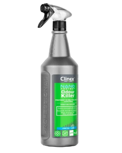 Clinex Eco+ Protect Odour Killer Fresh – profesjonalny neutralizator zapachu. Opakowanie: butelka 1000 ml ze spryskiwaczem.