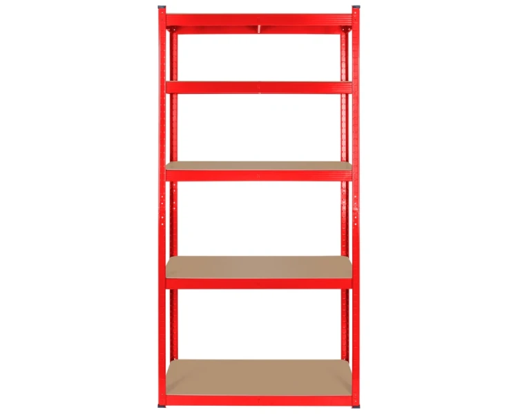 Regał do piwnicy i garażu Rebel 180x90x40 cm czerwony z półkami z płyty MDF.