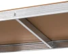 Uniwersalny regał metalowy Rebel 180x90x40 cm srebrny zbliżenie od dołu na wspornik półki.