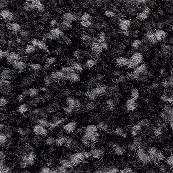 Zbliżenie na dwukolorowe runo czarnej wycieraczki pod drzwi Marathon Stamats o wymiarach 115x240 cm.
