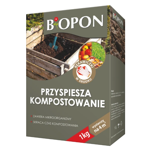 Biologiczny komposter - przyspieszacz kompostowania Bopon, karton 1 kg.