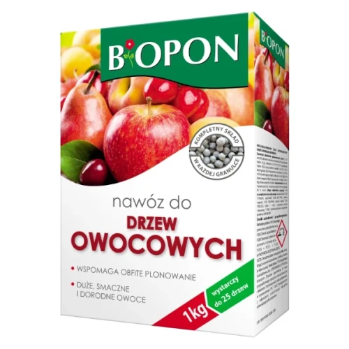 Nawóz granulowany do drzew owocowych Biopon (Bopon), karton 1 kg.