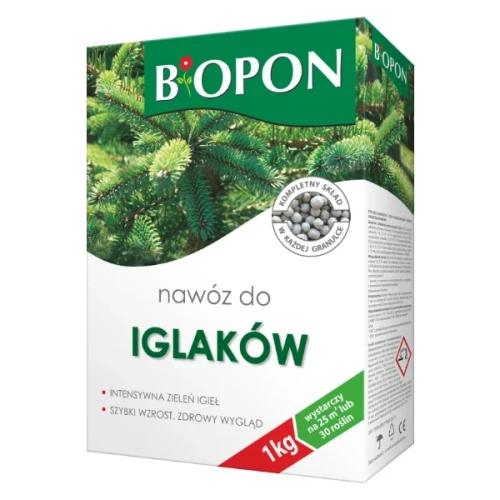 Nawóz do iglaków granulowany Bopon (Biopon), karton 1 kg.
