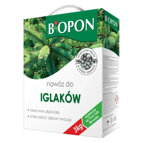 Nawóz do iglaków i drzew iglastych granulowany Bopon, karton 1 kg.