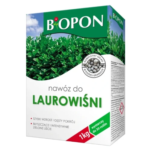 Wzmacniający nawóz do laurowiśni Bopon, karton 1 kg.