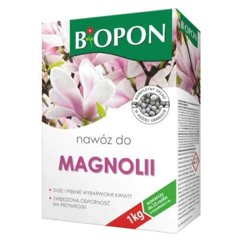 Nawoz do magnolii BIOPON 1 kg granulowany w kartonie.