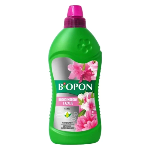 Nawóz w płynie rododendronów, azalii, wrzosów i roślin kwaśnolubnych Bopon, butelka 1 L.
