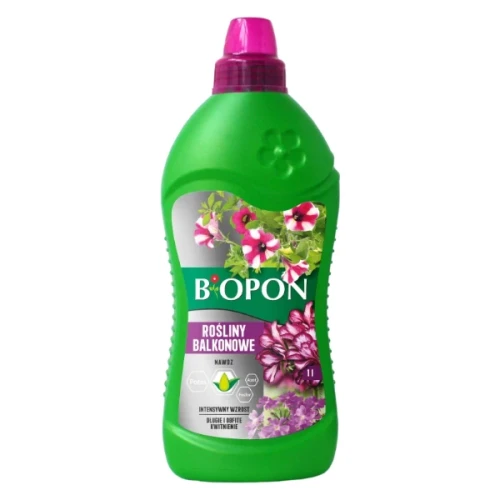 Wydajny nawóz w płynie do roślin balkonowych Bopon, butelka 1 L.