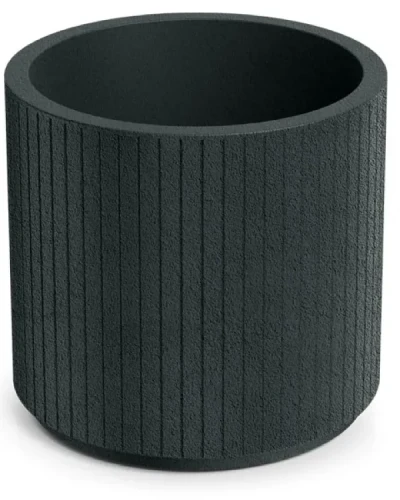 Donica wysoka czarna 40 cm Ethick Coro Round.