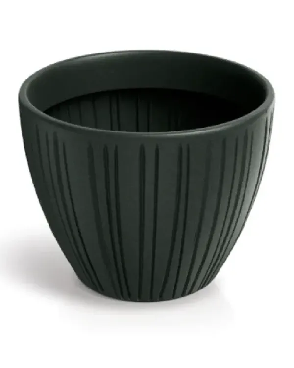 Donica dekoracyjna w kolorze czarnym 40 cm Fero Round.