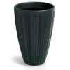 Zdjęcie produktowe donicy dekoracyjnej czarnej 40 cm Fero Round High Ethick.