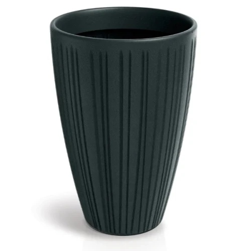 Zdjęcie produktowe donicy dekoracyjnej czarnej 40 cm Fero Round High Ethick.
