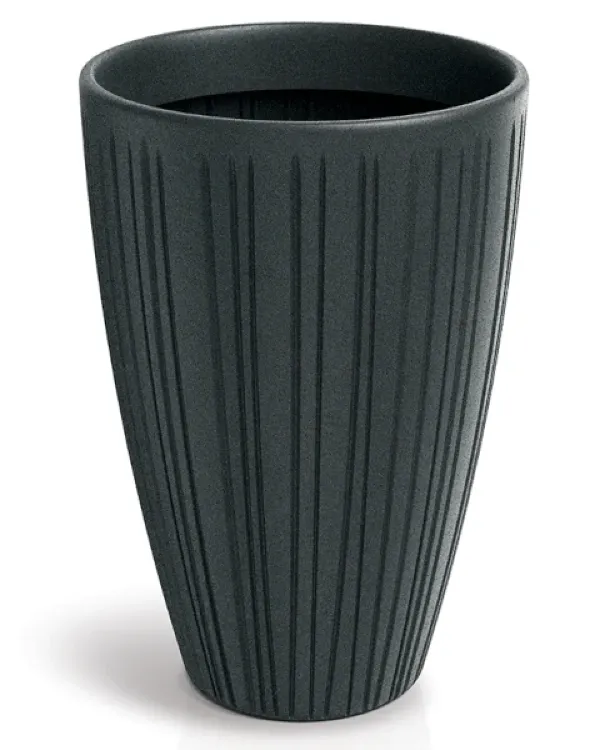 Wysoka designerska conica dekoracyjna grafitowa 40 cm Fero Round High.