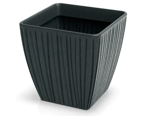 Nowoczesna ozdobna donica 40 cm Fero Square o eleganckiej fakturze, idealna do domu, na taras i do ogrodu.