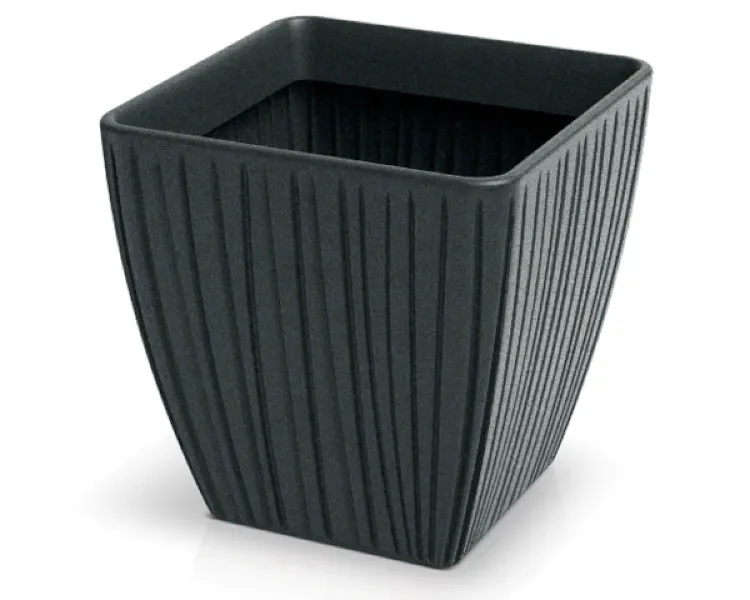 Nowoczesna ozdobna donica 40 cm Fero Square o eleganckiej fakturze, idealna do domu, na taras i do ogrodu.