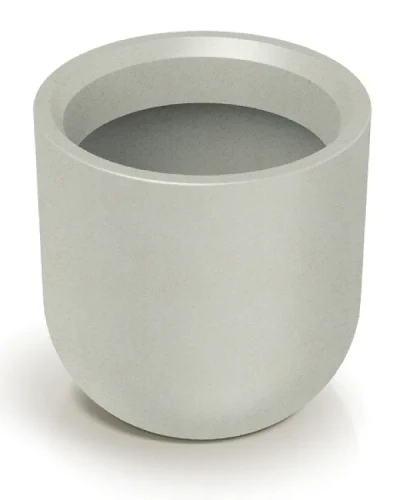 Zdjęcie produktowe nowoczesnej donicy dekoracyjnej40 cm Molta Round High w kolorze kremowym.