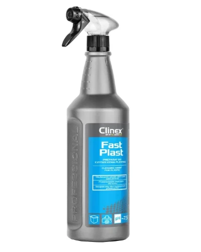 Clinex FastPlast - Profesjonalny Płyn do Czyszczenia Plastiku, butelka 1 L ze spryskiwaczem.