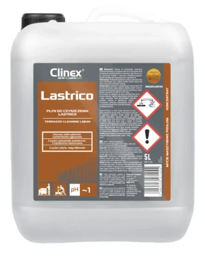 Clinex Lastrico ekspert w czyszczeniu posadzek lastrico i betonowych, opakowanie: butelka 5 L.