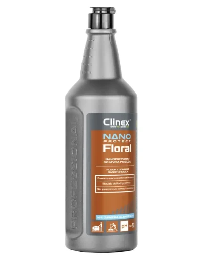 Clinex Nano Protect Floral - profesjonalny nanopreparat do mycia podłóg, opakowanie: butelka 1 L.