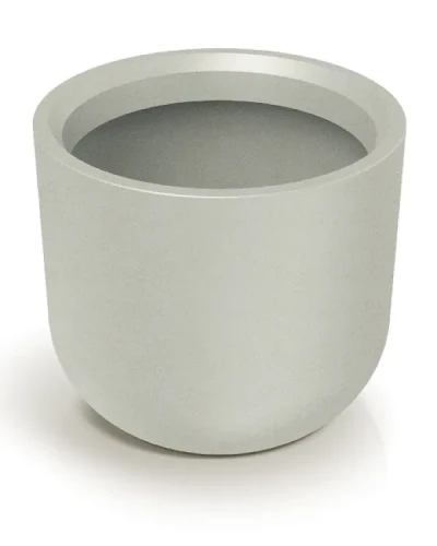 Nowoczesna ozdobna donica  60 cm Molta Round High o eleganckim kremowym kolorze, idealna do domu, na taras i do ogrodu.