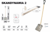 Całoroczna łopata aluminiowa Skandynawia z ergonomiczną rączką z tworzywa sztucznego przeznaczona do śniegu, piasku oraz węgla.