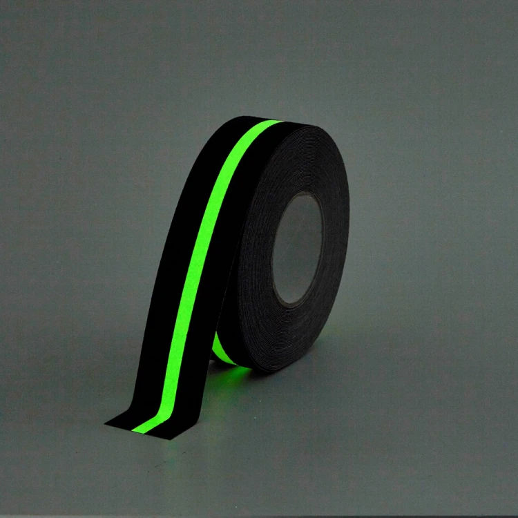 Taśma antypoślizgowa z paskiem fluorescencyjnym, rolka.