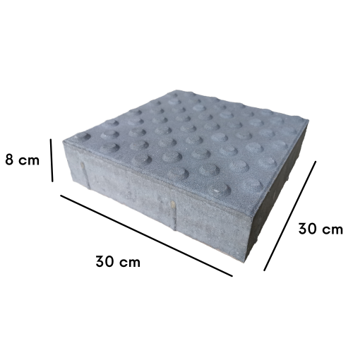 płytka integracyjna szerokość 30 cm długość 30 cm i grubość 8 cm
