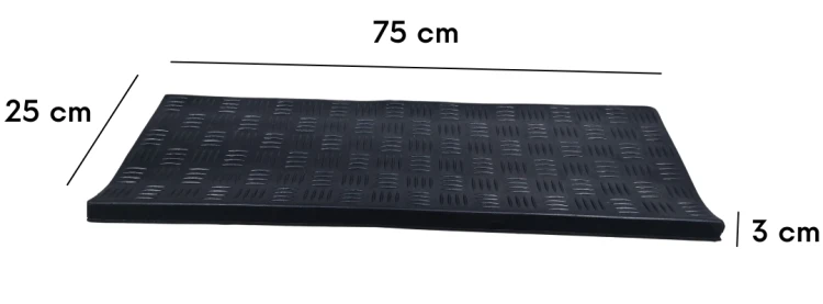 wymiary nakładki antypoślizgowej ryflowanej gumowej na schody
