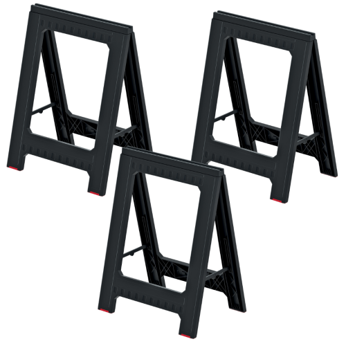 zdjęcie trzech koziołków warsztatowych obok siebie na białym tle