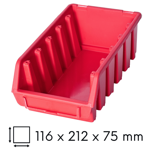 Kuweta warsztatowa długa czerwona Ergobox