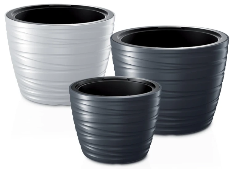 Donica mrozoodporna 48L z wkładem 40L szara Maze - 3