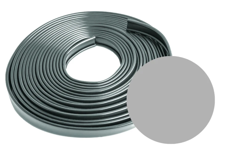 Okładzina poręczowa PVC 40x8 mm 20 mb srebrna