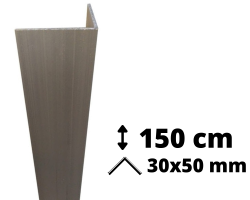 Narożnik aluminium 150 cm 30x50 cm