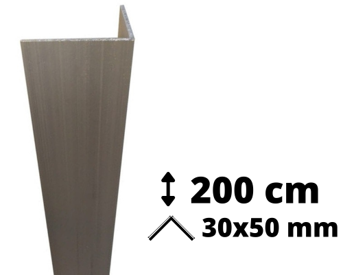 Narożnik aluminium 200 cm 30x50 cm