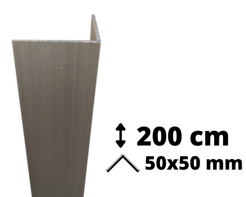 Narożnik aluminium 200 cm 50x50 cm