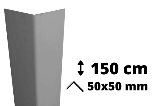Narożnik ochronny PVC AcroMat 150 cm, 50x50 mm.