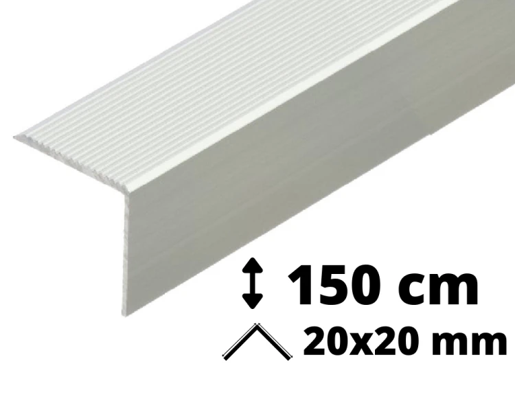 Narożnik schodowy ryfel aluminium 150 cm 2x2 cm.png