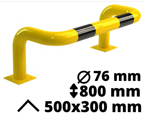 Odbojnica stalowa U2 h=800mm szer=500mm Ø76mm.png