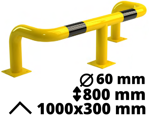 Odbojnica stalowa U3 h=800mm szer=1000mm Ø60mm.png