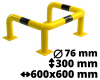 Odbojnica stalowa U4 h=300mm 600x600mm Ø76mm.png