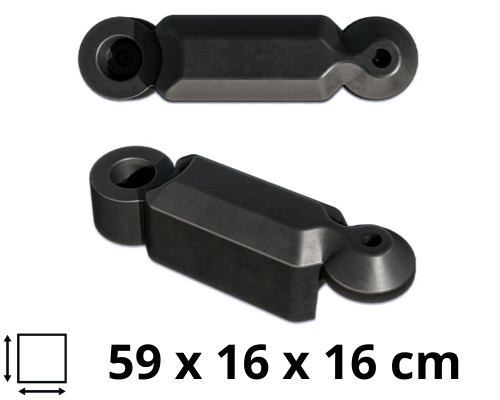 Separator ruchu drogowego łańcuchowy czarny.png