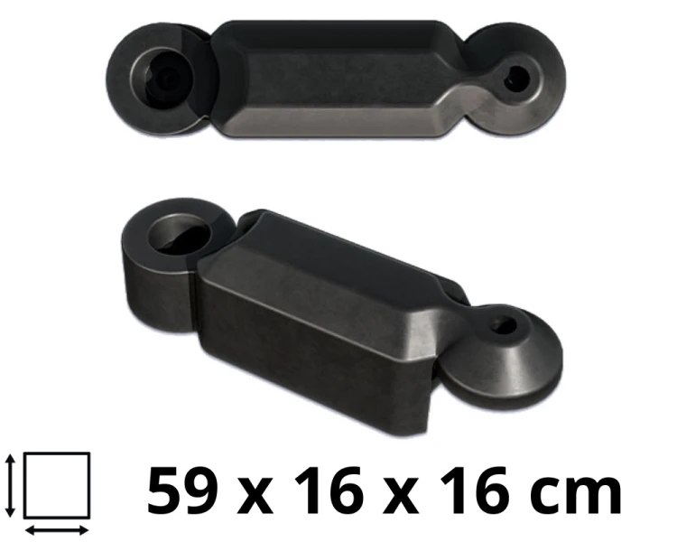 Separator ruchu drogowego łańcuchowy czarny.png