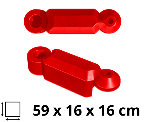 Separator ruchu drogowego łańcuchowy czerwony.png