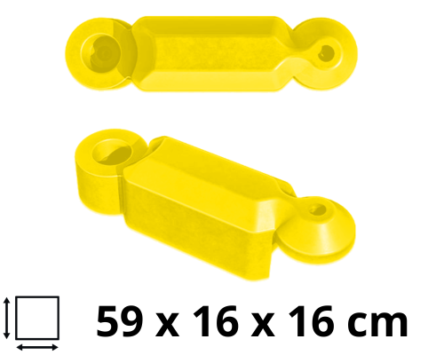 Separator ruchu drogowego łańcuchowy żółty.png