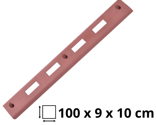 Krawężnik gumowy elastyczny czerwony 100 cm.png