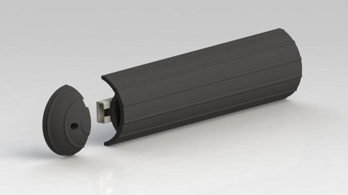 Ogranicznik gumowy na ścianę 100 cm czarny